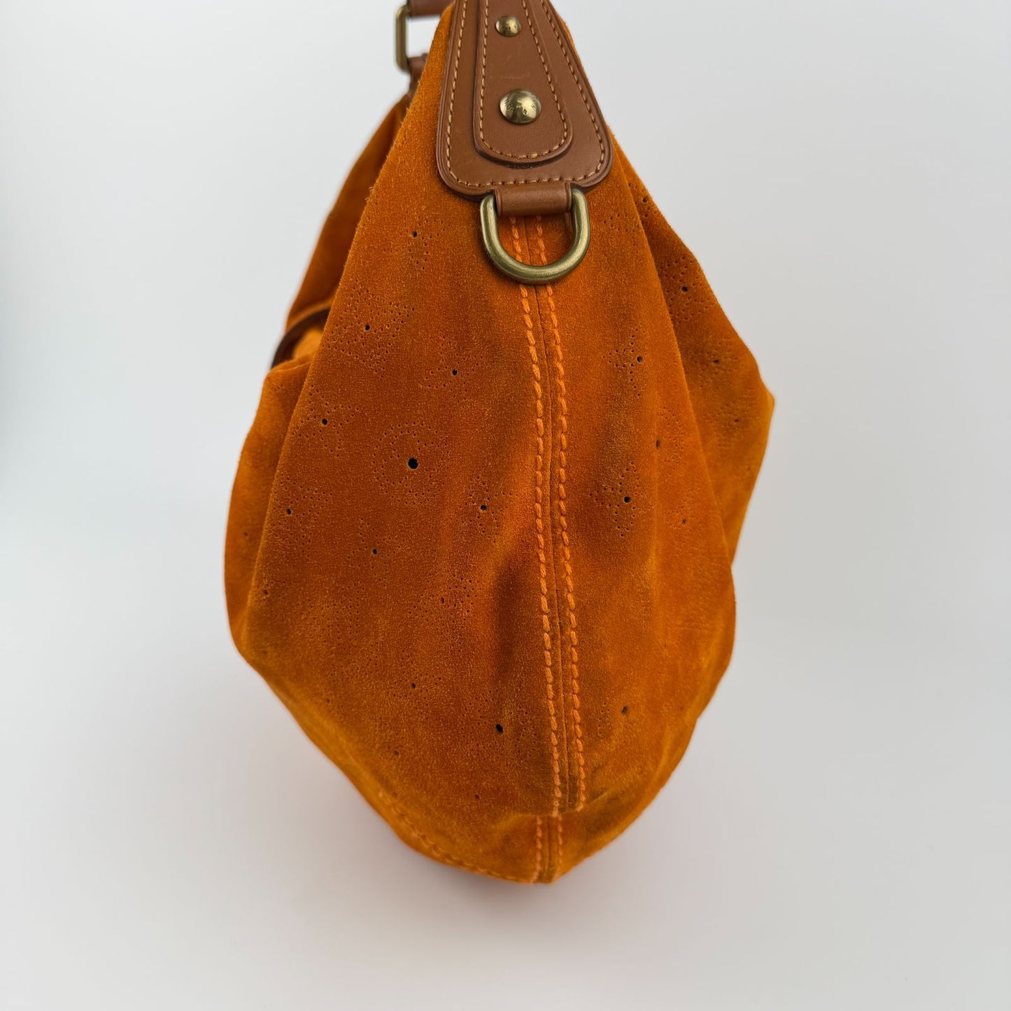 Louis Vuitton Monogram GM Shoulder Bag Bo Orange Suede Vintage — view 5