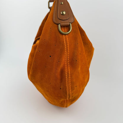 Louis Vuitton Monogram GM Shoulder Bag Bo Orange Suede Vintage — view 5