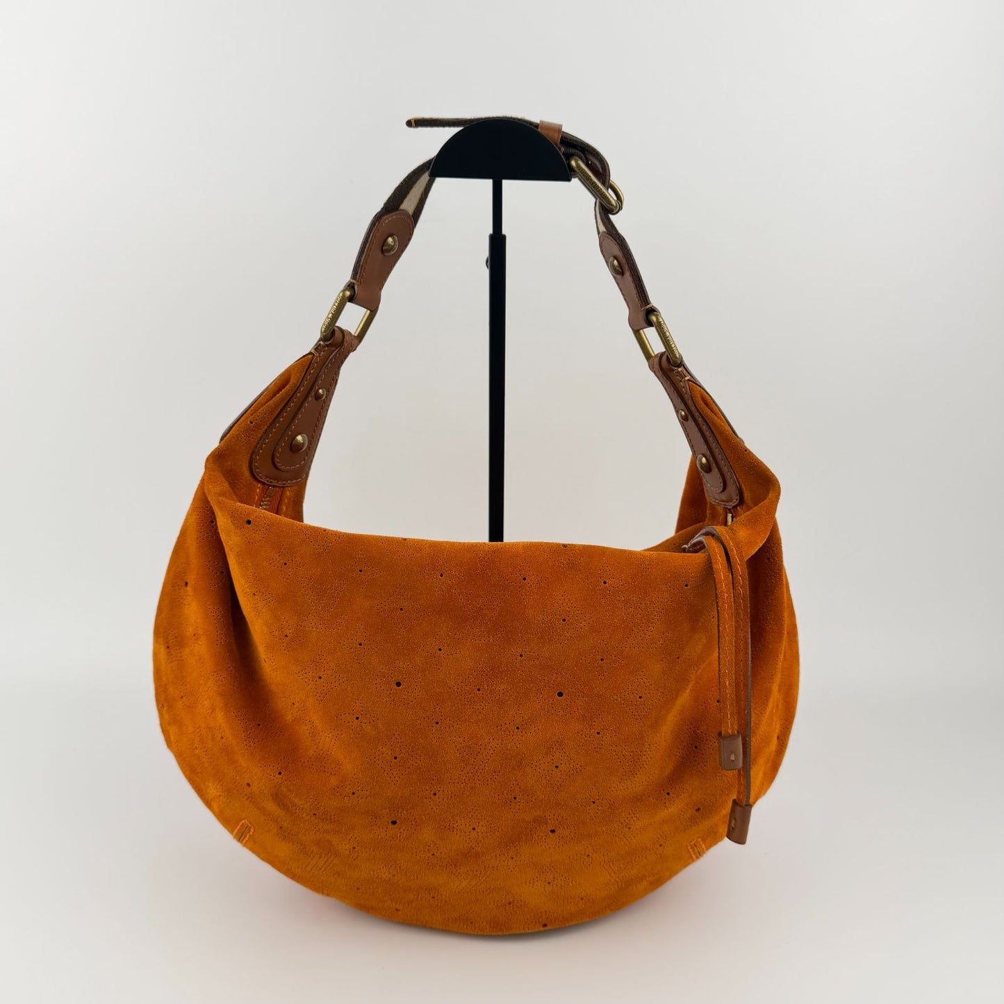 Louis Vuitton Monogram GM Shoulder Bag Bo Orange Suede Vintage — view 2