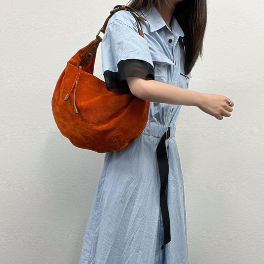Louis Vuitton Monogram GM Shoulder Bag Bo Orange Suede Vintage
