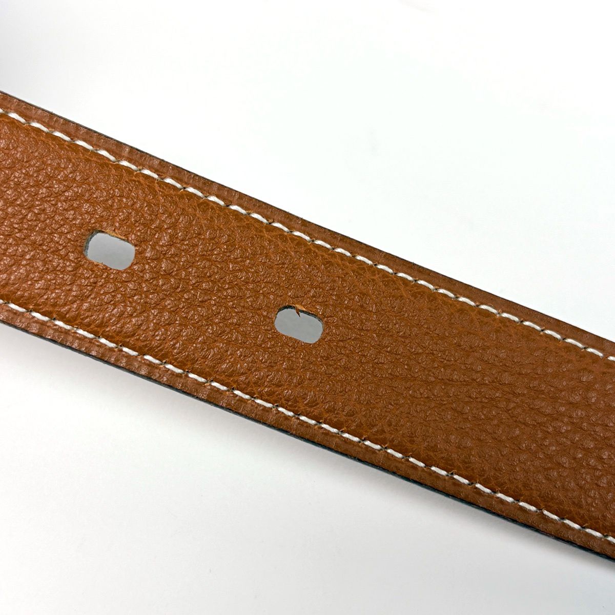 Hermes Hapi Reversible Belt Leather Bordeaux Brown — view 3