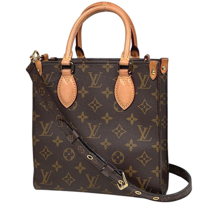Louis Vuitton Sac Plat BB 2-Way Shoulder Bag Monogram Brown