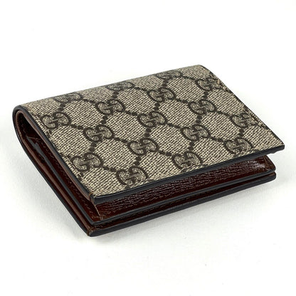Gucci GG Pattern Bifold Wallet Supreme Heart Motif Compact Beige Red — view 2