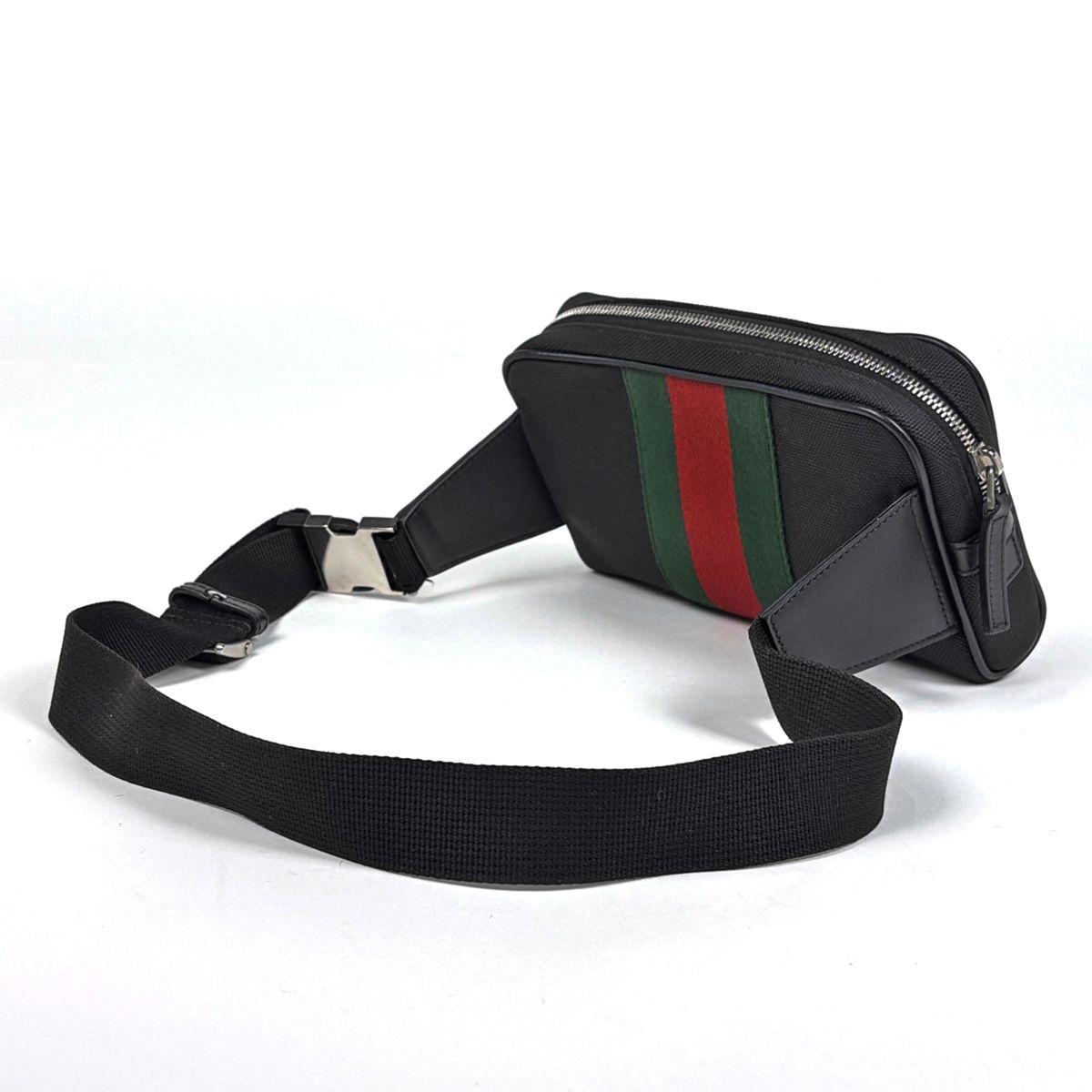 Gucci Sherry Line Waist Bag Web Canvas Black — view 2