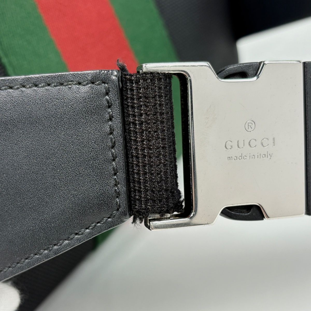 Gucci Sherry Line Waist Bag Web Canvas Black — view 5