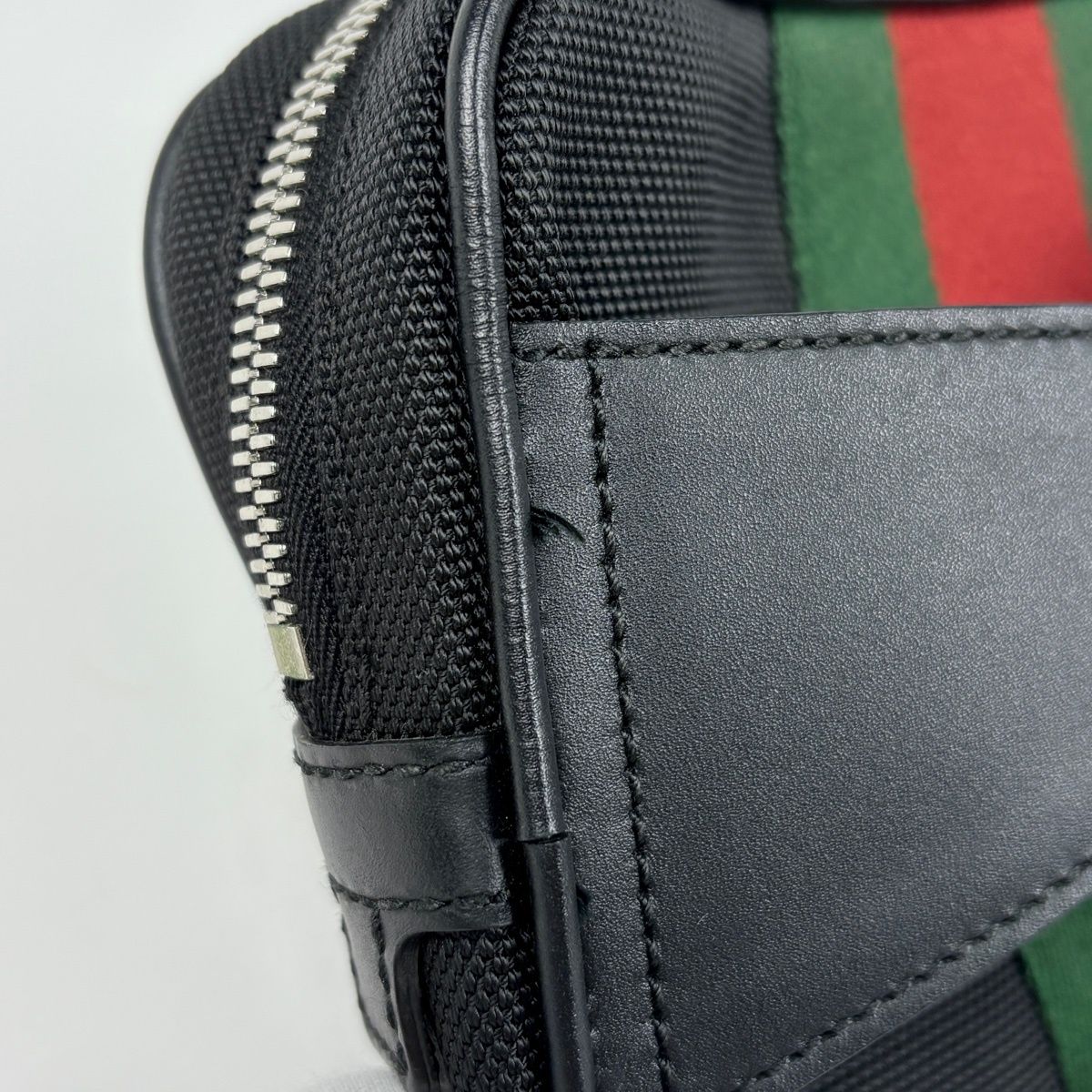 Gucci Sherry Line Waist Bag Web Canvas Black — view 4