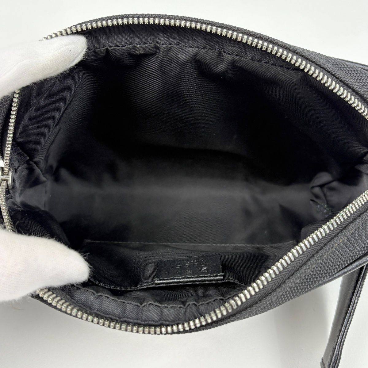 Gucci Sherry Line Waist Bag Web Canvas Black — view 8