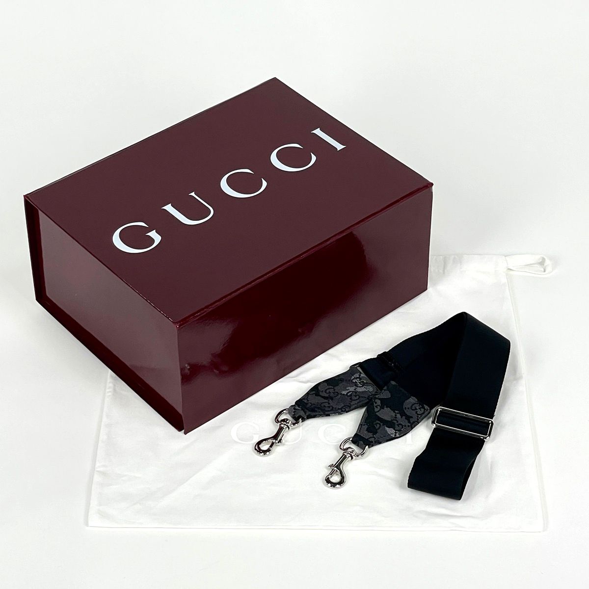 Gucci Mini Duffel 2-Way Camouflage GG Pattern Mini Boston Handbag Denim Black — view 8