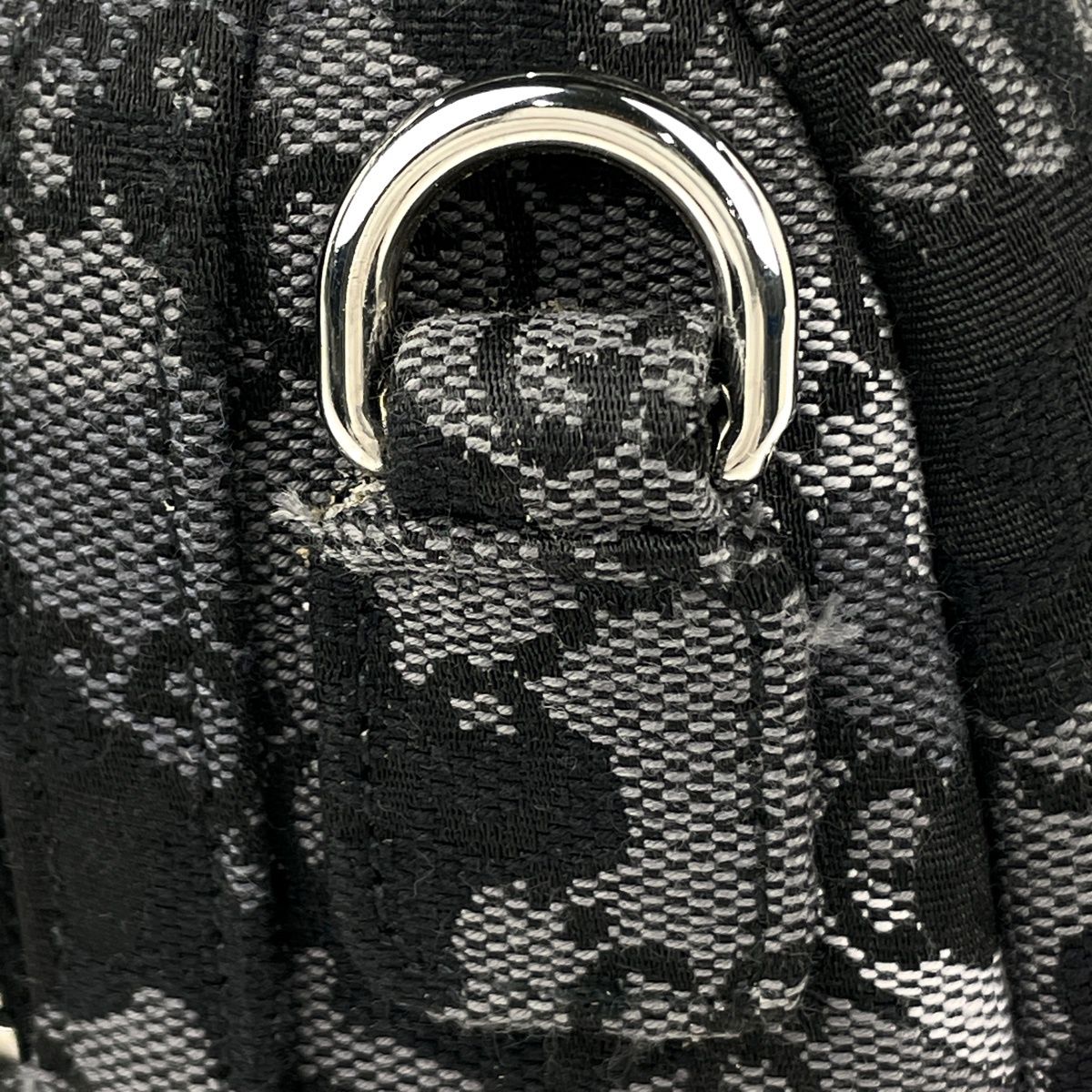 Gucci Mini Duffel 2-Way Camouflage GG Pattern Mini Boston Handbag Denim Black — view 5