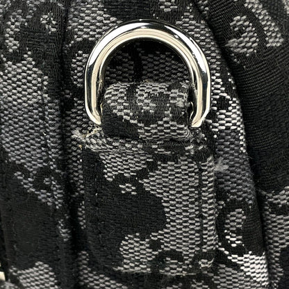 Gucci Mini Duffel 2-Way Camouflage GG Pattern Mini Boston Handbag Denim Black — view 5