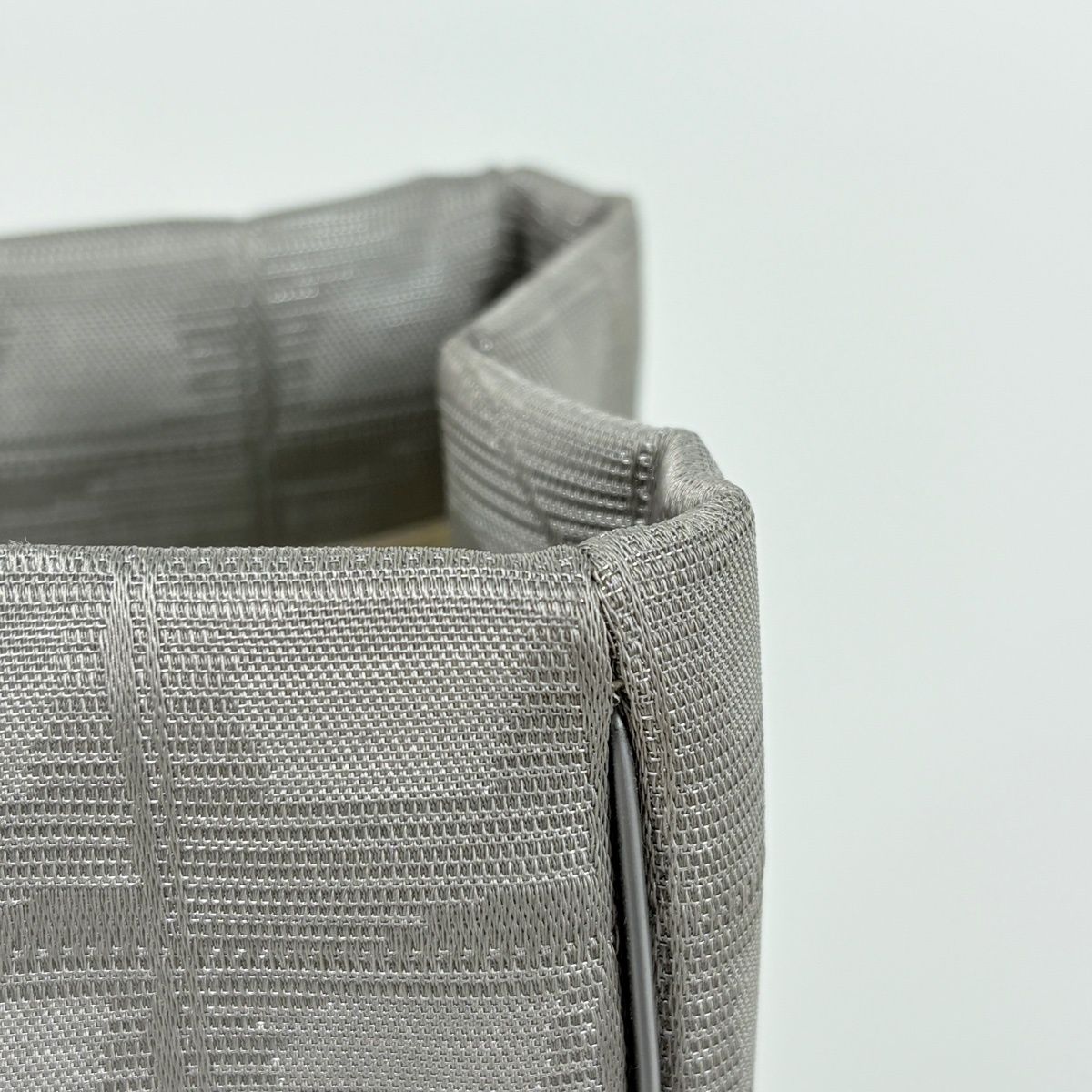 Chanel New Travel Line Tote PM CC Logo Handbag Nylon Jacquard Gray 8 — view 4