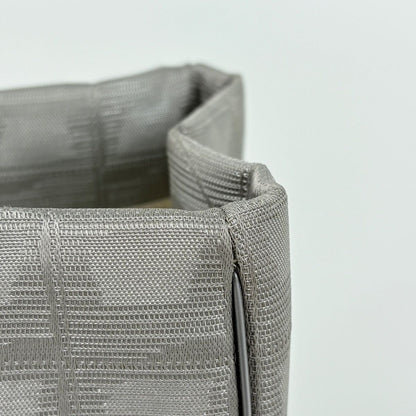 Chanel New Travel Line Tote PM CC Logo Handbag Nylon Jacquard Gray 8 — view 4