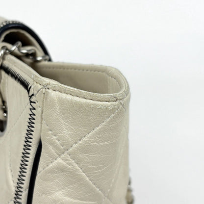 Chanel East Waist 2.55 Tote 2-Way Chain Leather Ivory — view 5