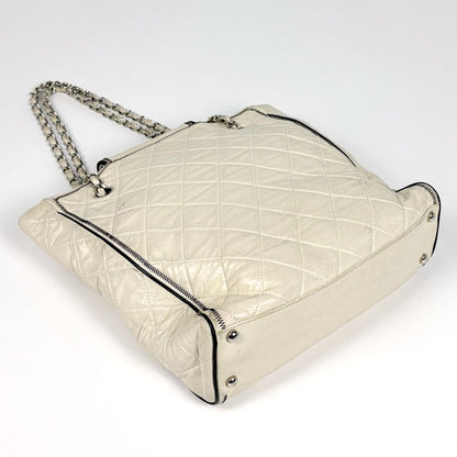 Chanel East Waist 2.55 Tote 2-Way Chain Leather Ivory — view 2