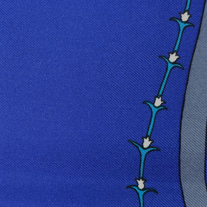Hermes Carre 90 Poesie Persane Persian Poetry Scarf Silk Blue Multicolor — view 3