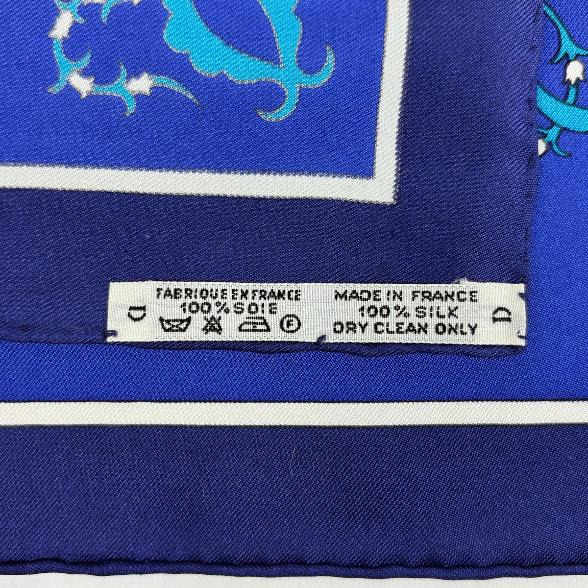 Hermes Carre 90 Poesie Persane Persian Poetry Scarf Silk Blue Multicolor — view 2
