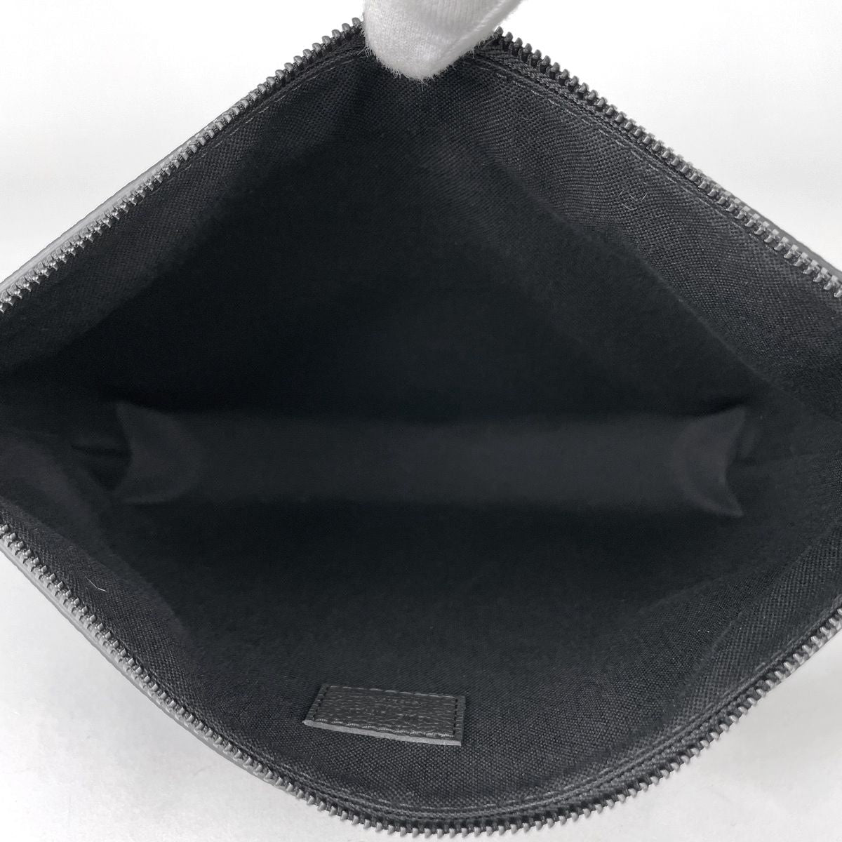 Louis Vuitton Takeoff Pouch Clutch Leather Noir — view 5
