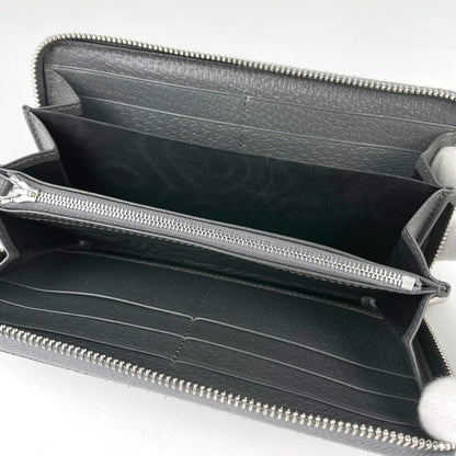 Gucci Cutout Interlocking Zip Around Wallet GG Supreme Pattern Leather Gray — view 5