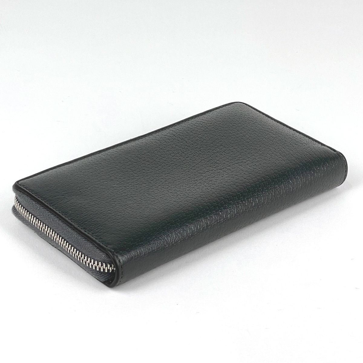 Gucci Cutout Interlocking Zip Around Wallet GG Supreme Pattern Leather Gray — view 2