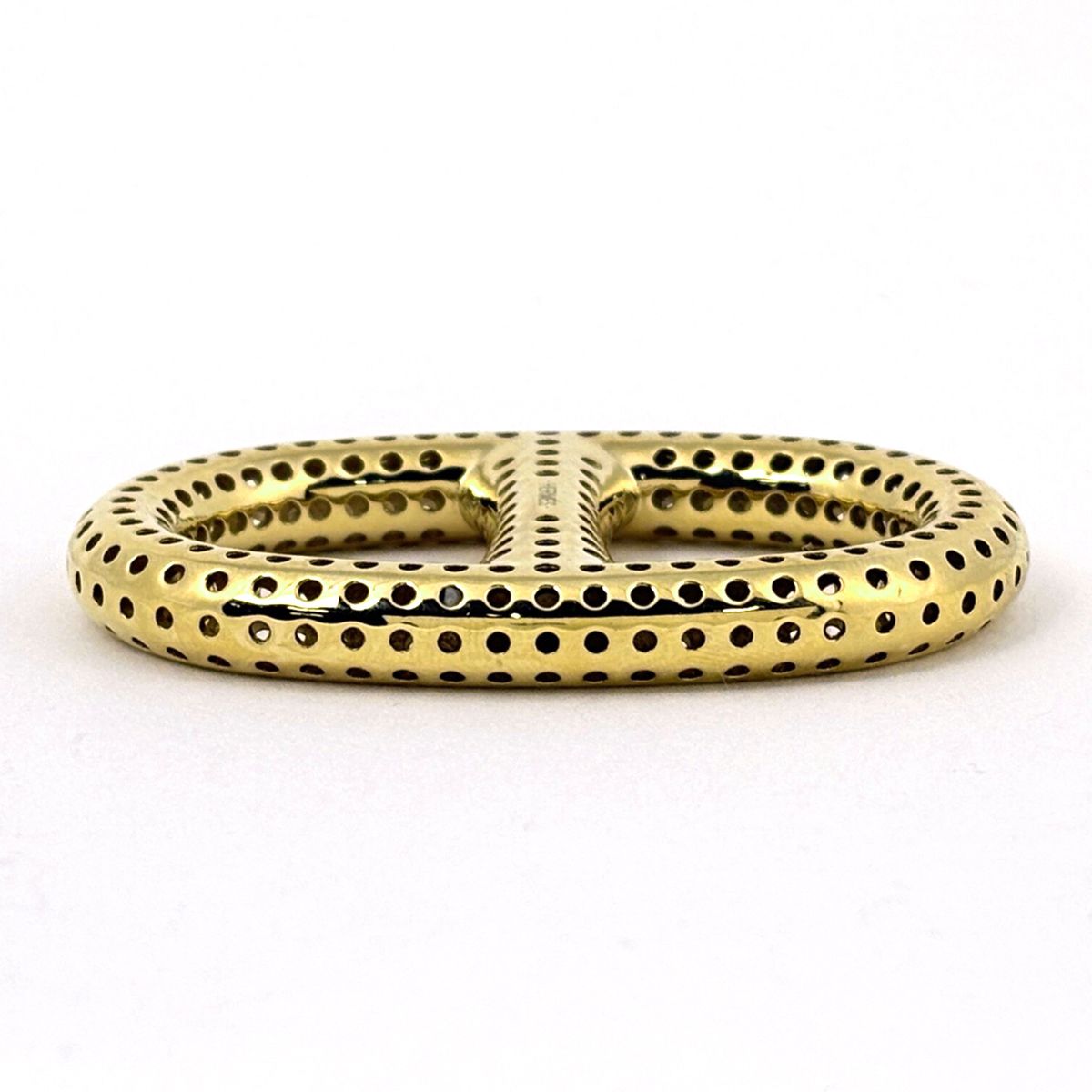 Hermes Chaine D'ancre Scarf Ring Perforet Gold Plated — view 3