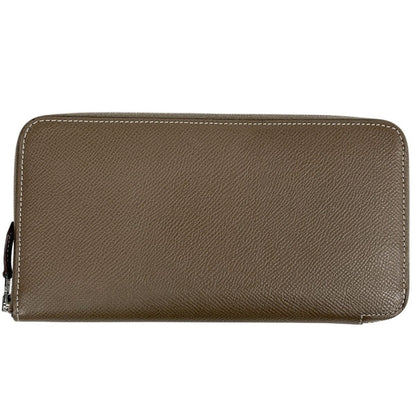 Hermes Azap Long Silk in Zip Around Wallet Veau Etoupe