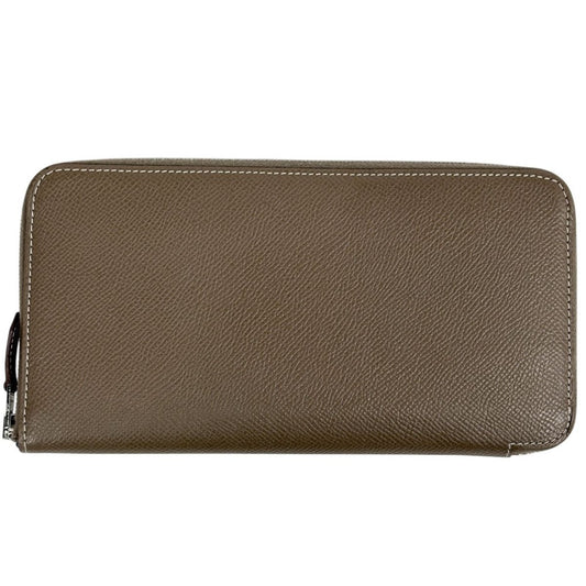 Hermes Azap Long Silk in Zip Around Wallet Veau Etoupe
