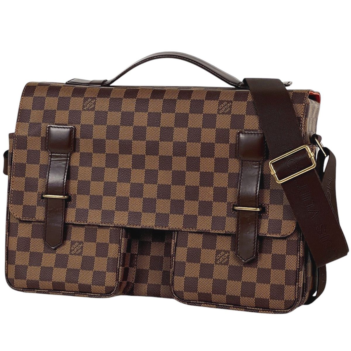 Louis Vuitton Broadway Crossbody Shoulder Bag Damier Brown