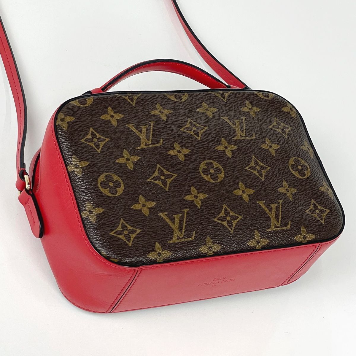 Louis Vuitton Saintonge Crossbody Shoulder Bag Monogram Brown Coquelicot — view 2
