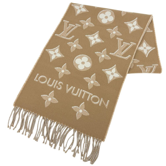 Louis Vuitton Echarpe LV Essential Shine Monogram Scarf Beige