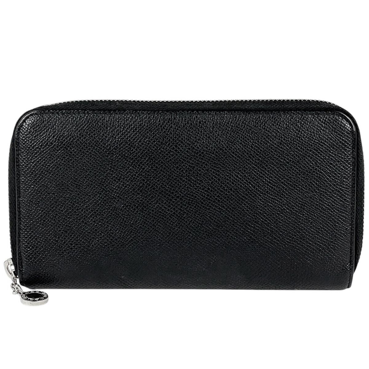 Bvlgari Zip Around Wallet Classico Leather Black