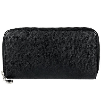 Bvlgari Zip Around Wallet Classico Leather Black