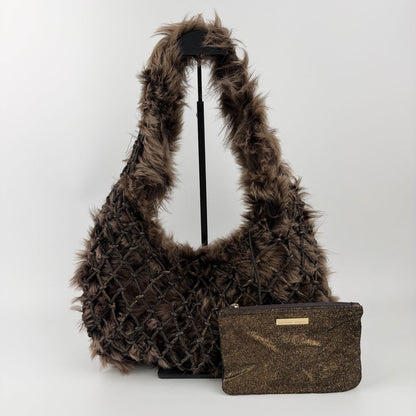 Bottega Veneta Intrecciato Shoulder Bag Brown Vintage — view 3