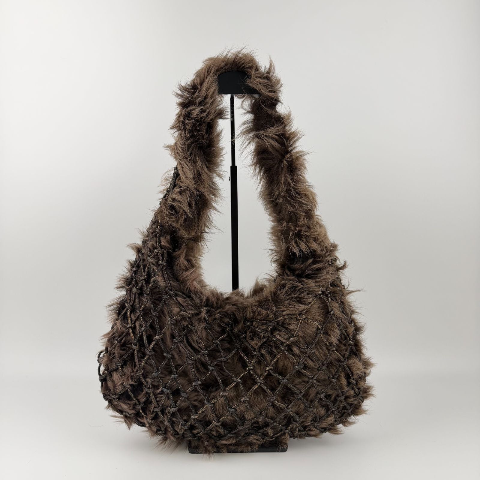Bottega Veneta Intrecciato Shoulder Bag Brown Vintage — view 5