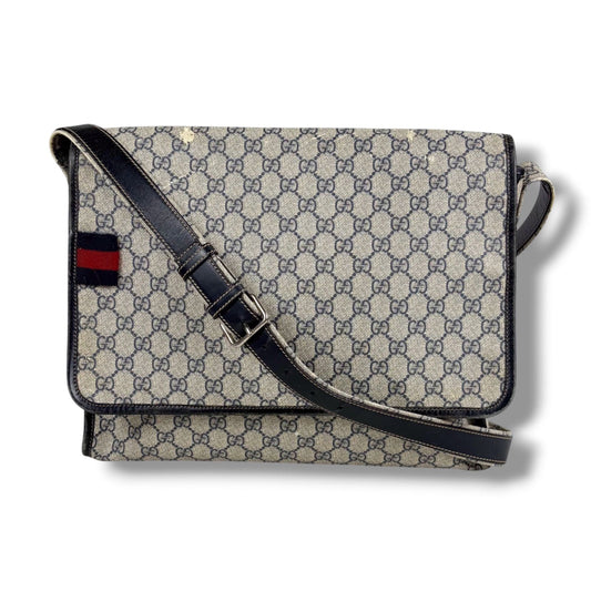 Gucci Messenger Bag GG Supreme Sherry Line Navy