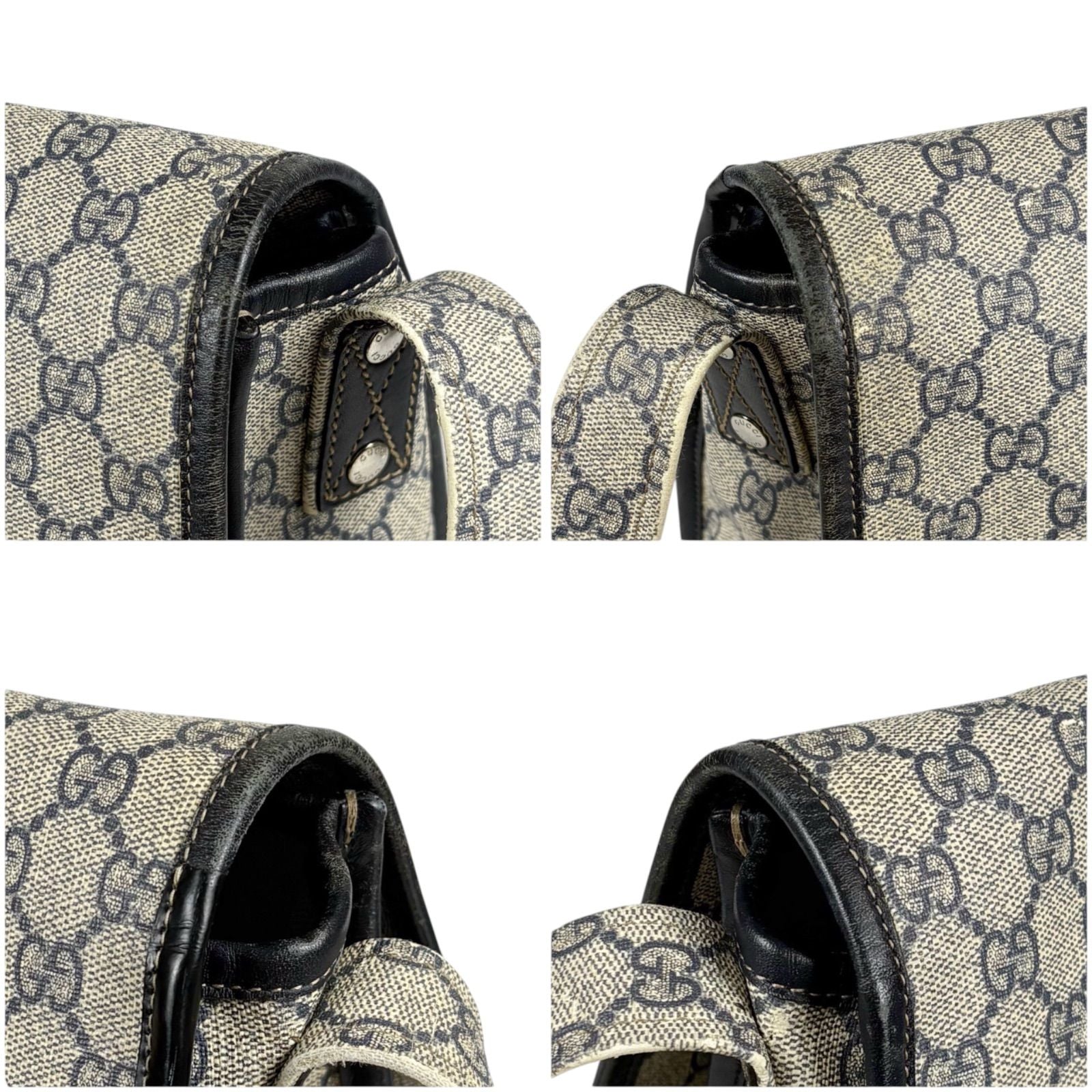 Gucci Messenger Bag GG Supreme Sherry Line Navy — view 5