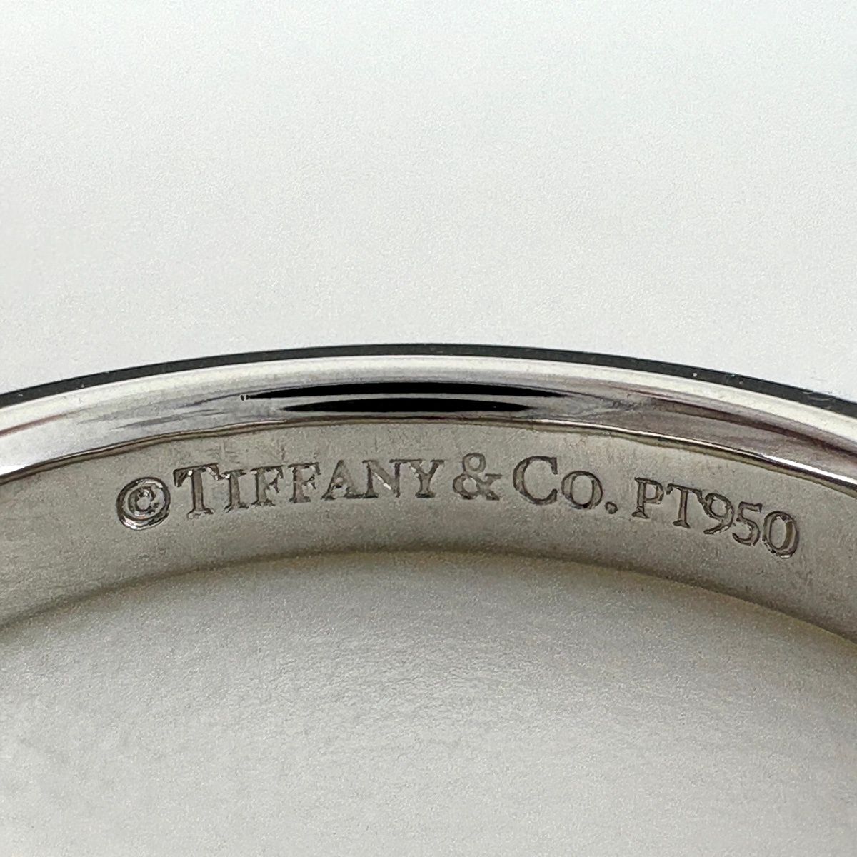 Tiffany & Co Flat Band Ring Platinum Ruby — view 5