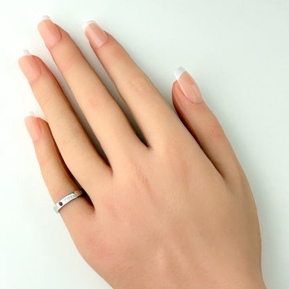 Tiffany & Co Flat Band Ring Platinum Ruby — view 4