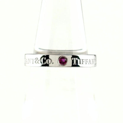 Tiffany & Co Flat Band Ring Platinum Ruby