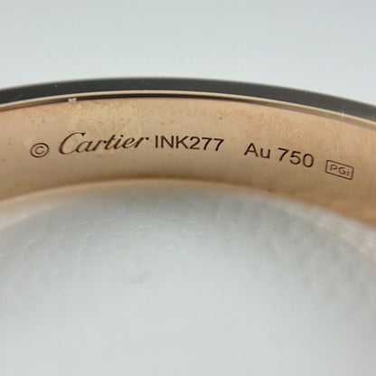 Cartier Love Hoop Earrings PG Pink Gold Pave Diamond — view 7