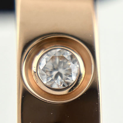 Cartier Love Hoop Earrings PG Pink Gold Pave Diamond — view 3