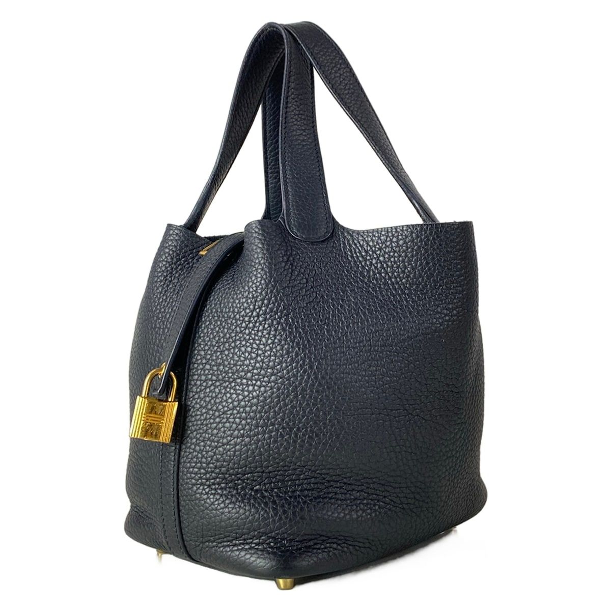 Hermes Handbag Picotin Lock PM Black Gold