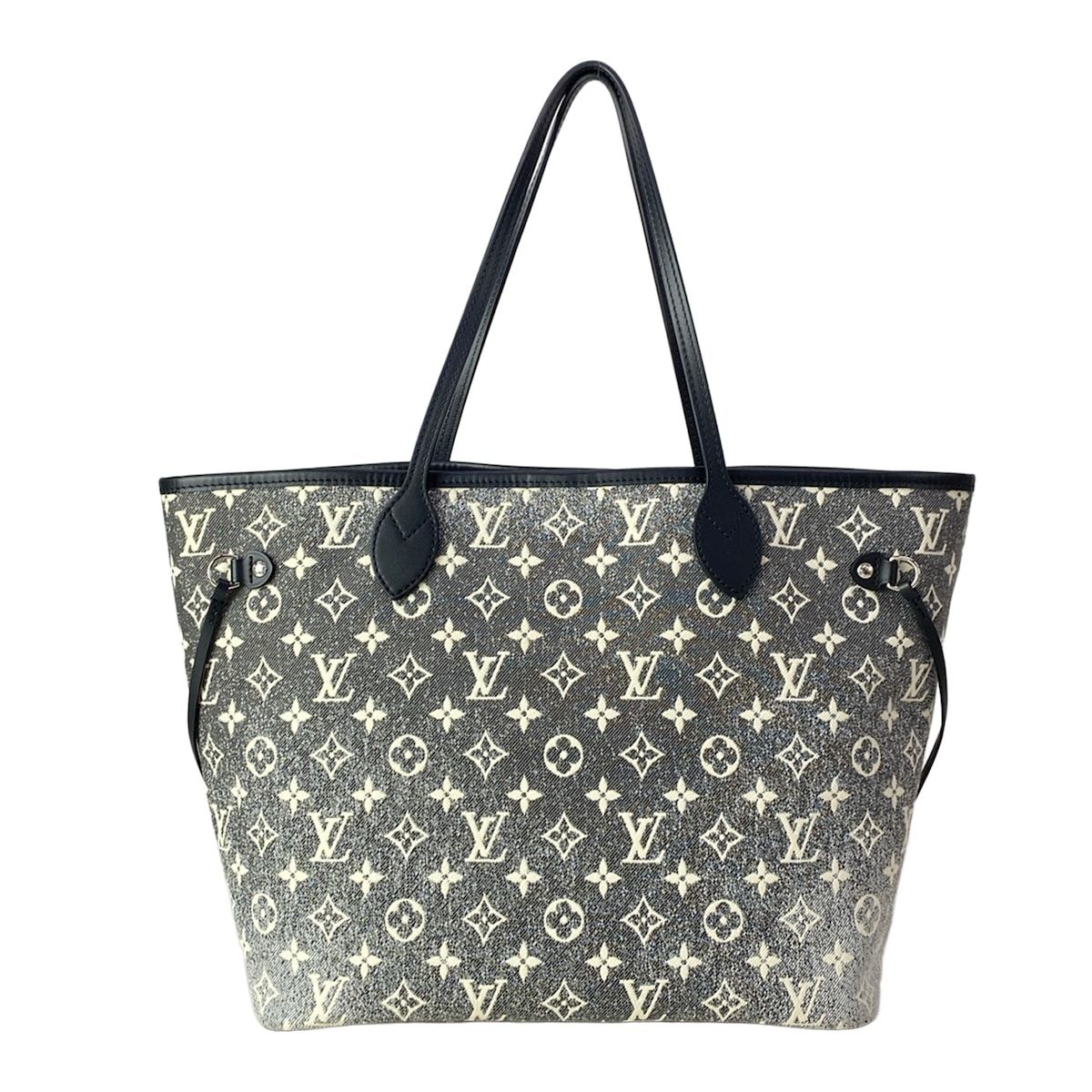 Louis Vuitton Tote Monogram Jacquard Denim Neverfull MM Gray