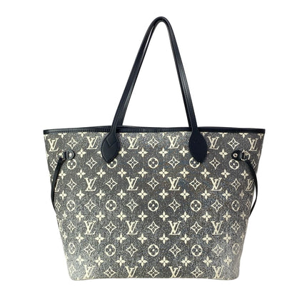 Louis Vuitton Tote Monogram Jacquard Denim Neverfull MM Gray