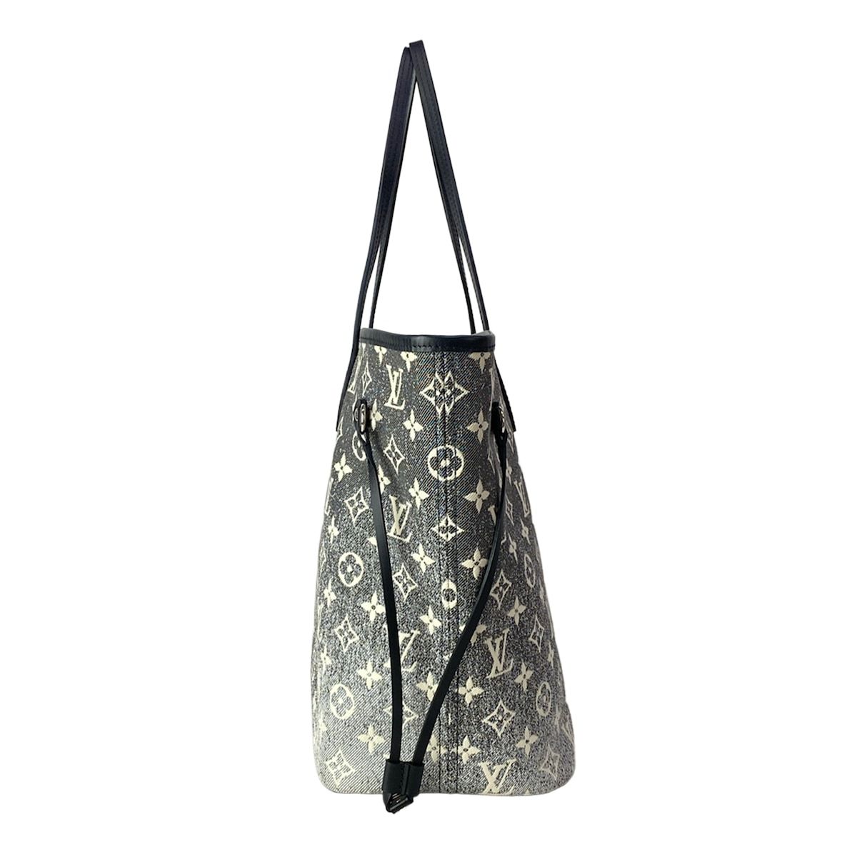 Louis Vuitton Tote Monogram Jacquard Denim Neverfull MM Gray — view 2
