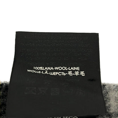 Gucci Shawl Black Dark Gray Light Blue Wool Scarf — view 3