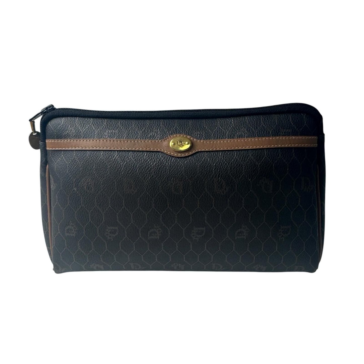 Dior Vintage Honeycomb Pattern Pouch Clutch