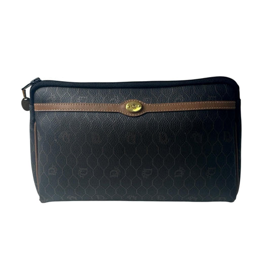 Dior Vintage Honeycomb Pattern Pouch Clutch