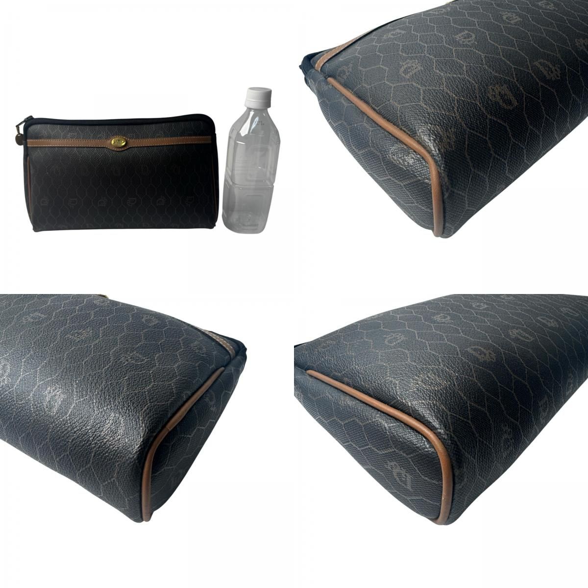 Dior Vintage Honeycomb Pattern Pouch Clutch — view 9