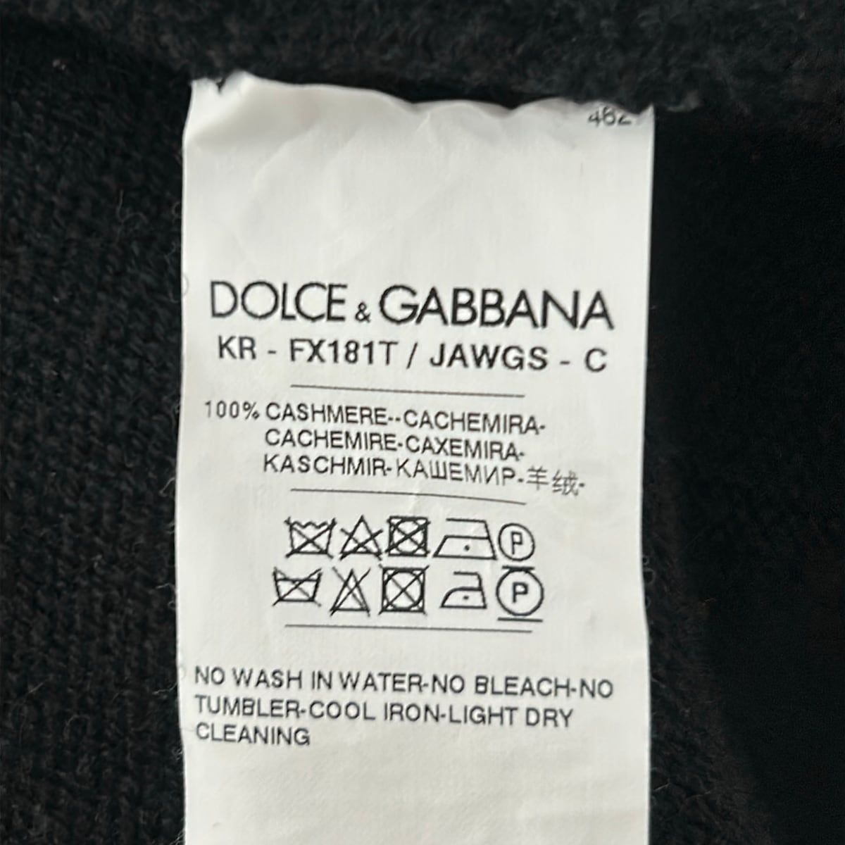 Dolce & Gabbana Long Sleeve Sweater 38 Black Red White Crew — view 4