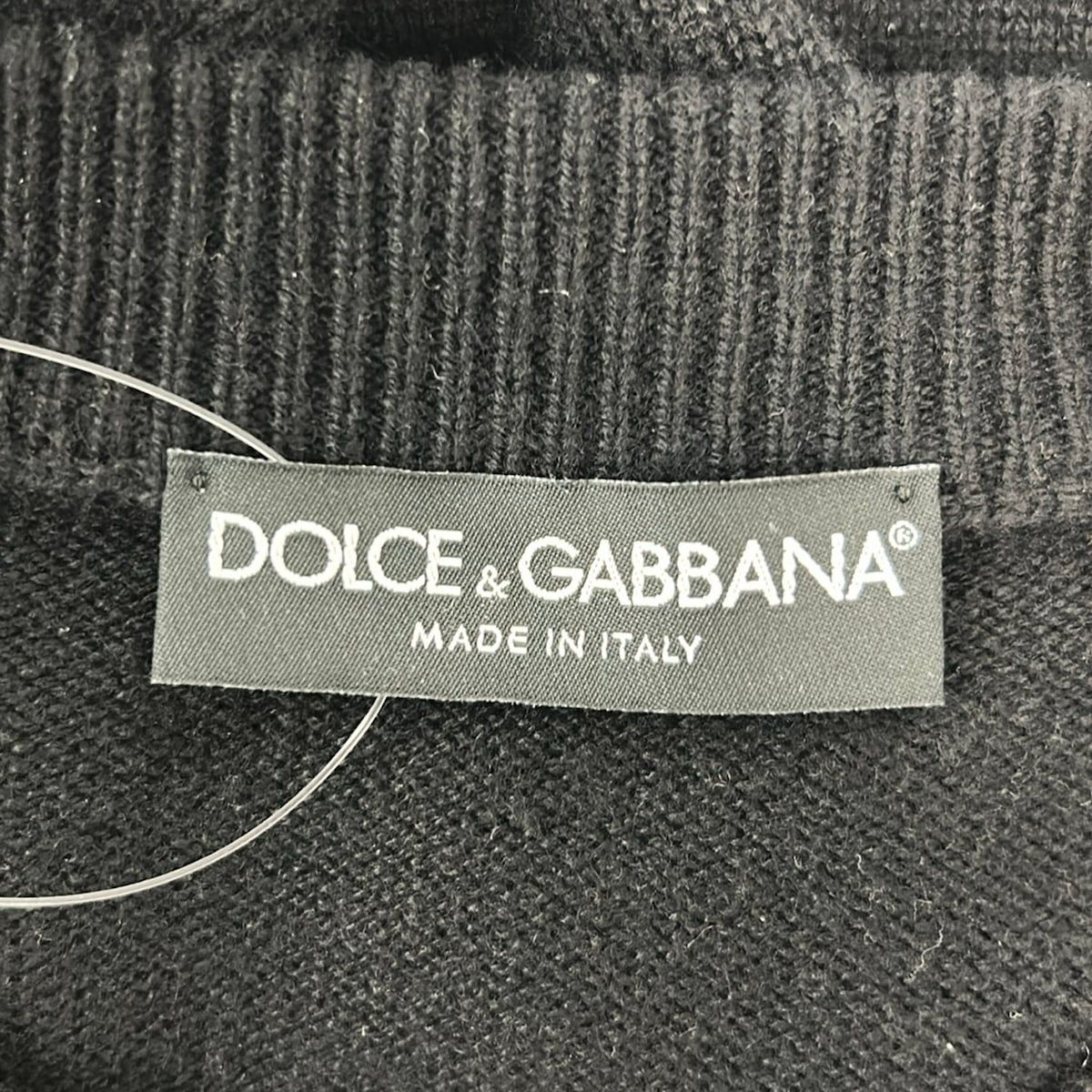 Dolce & Gabbana Long Sleeve Sweater 38 Black Red White Crew — view 3
